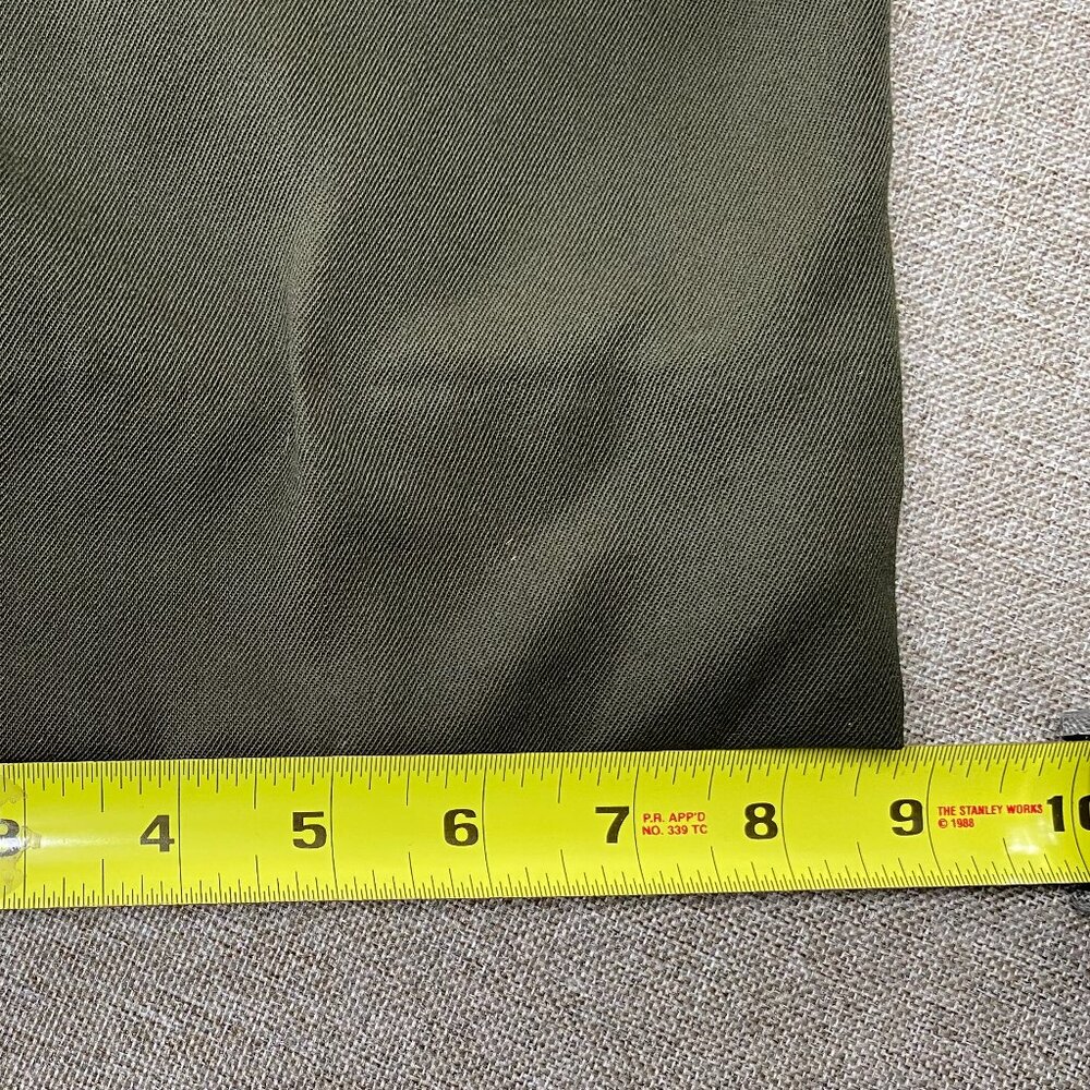 Paul Dione 100% Worsted Wool Pleated Dress Pants Men's 36 Mid Rise Green Office - Picture 13 of 16